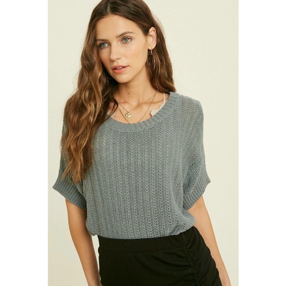 Short Sleeved Sweater - Picture 1 of 3
